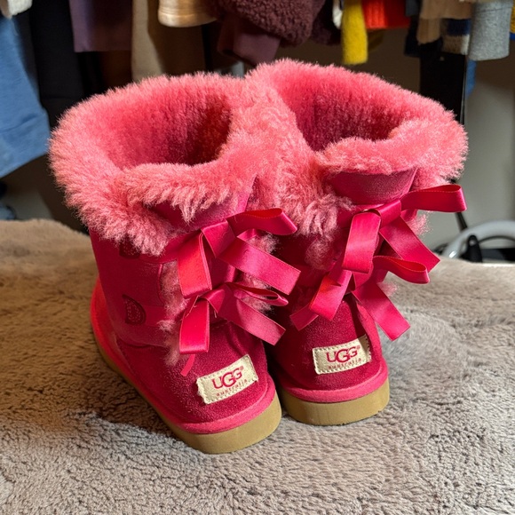 UGG Shoes - UGG Pink Bailey Bow Boots